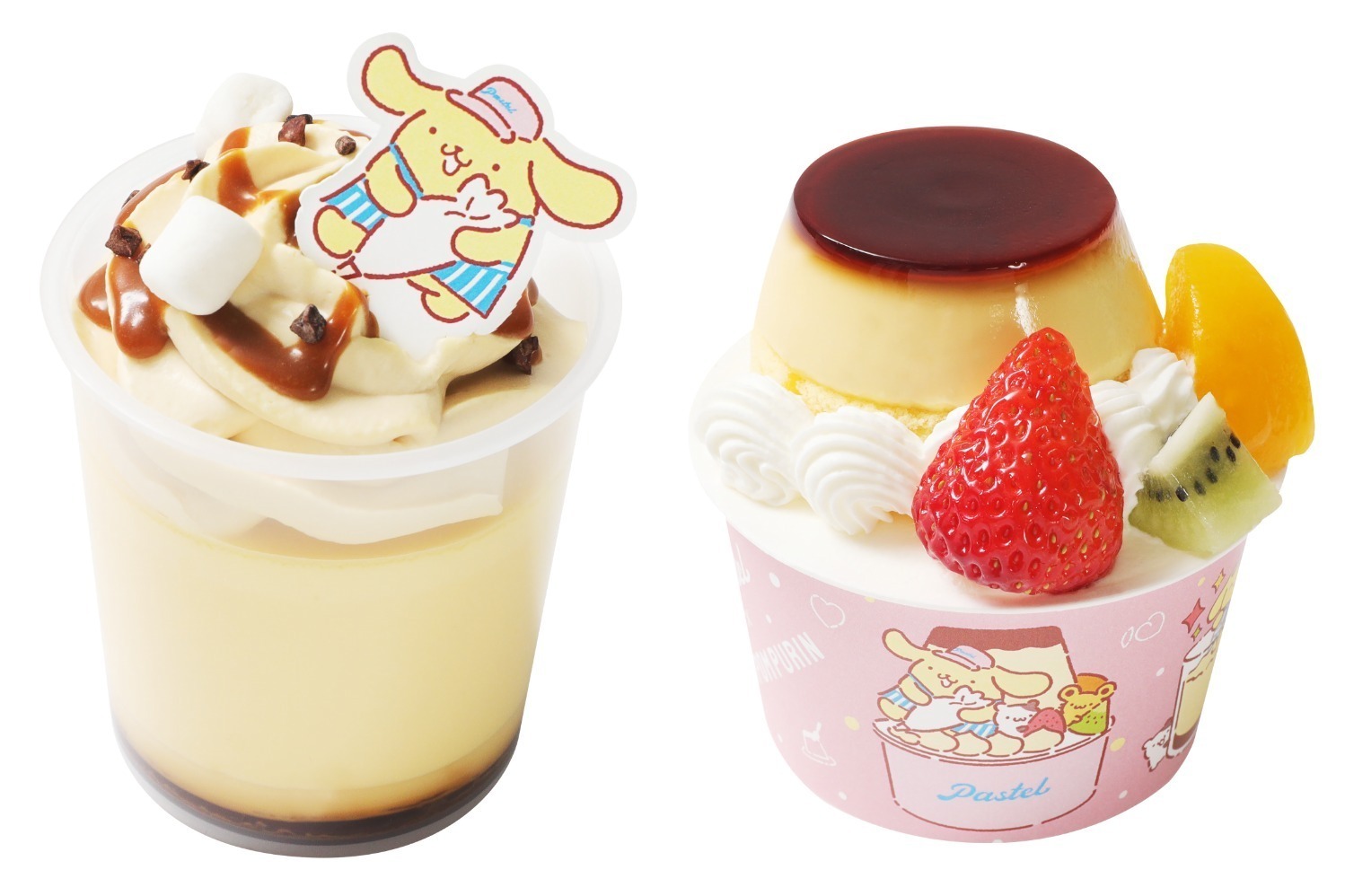 サンリオ ポムポムプリンが プリンケーキ に なめらかプリン のパステルとコラボ ファッションプレス