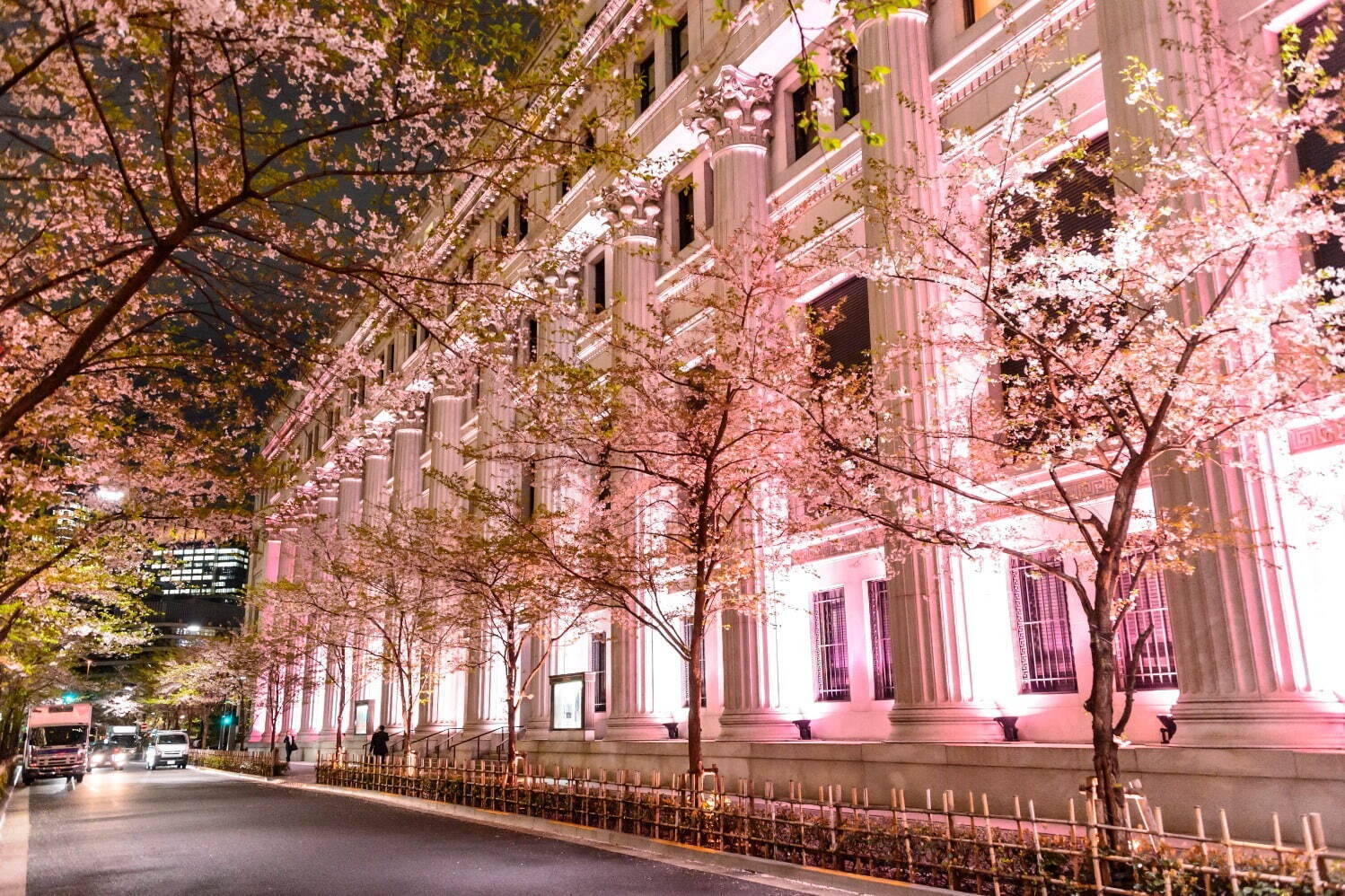 日本橋の桜フェスティバル - 桜色ライトアップでお花見、約170店“苺・桜”限定スイーツやフードも｜写真1