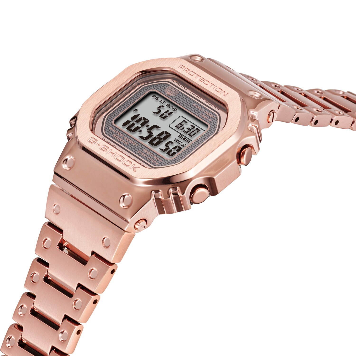 G SHOCK“ローズゴールド”のフルメタル腕時計、“金属の塊”から削りだ