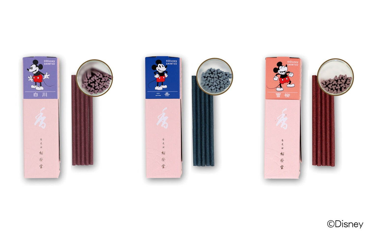「ミッキーマウス」デザインの“清楚な花の香り”お香、京都老舗お香メーカー・松栄堂から｜写真2