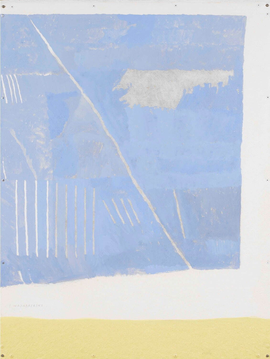 若林奮《Sulphur Drawing No.5》1990年 硫黄、グアッシュ、木炭、紙 神奈川県立近代美術館蔵(河合コレクション) Photo by Tadasu Yamamoto