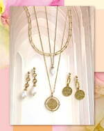 ランバン オン ブルー新作“ヴィンテージ風”レイヤードネックレス、淡水パール×コインモチーフ｜写真2