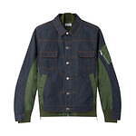 A.P.C.×sacaiのデニムジャケットやロゴフーディ、フリンジ付き白スニーカーなど｜写真1