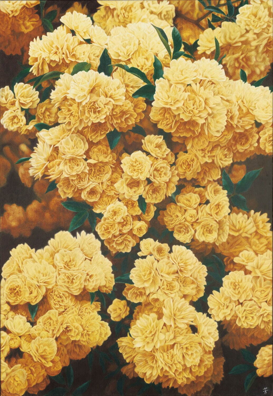 《モッコウバラ》2000 色鉛筆/紙、 みぞえ画廊