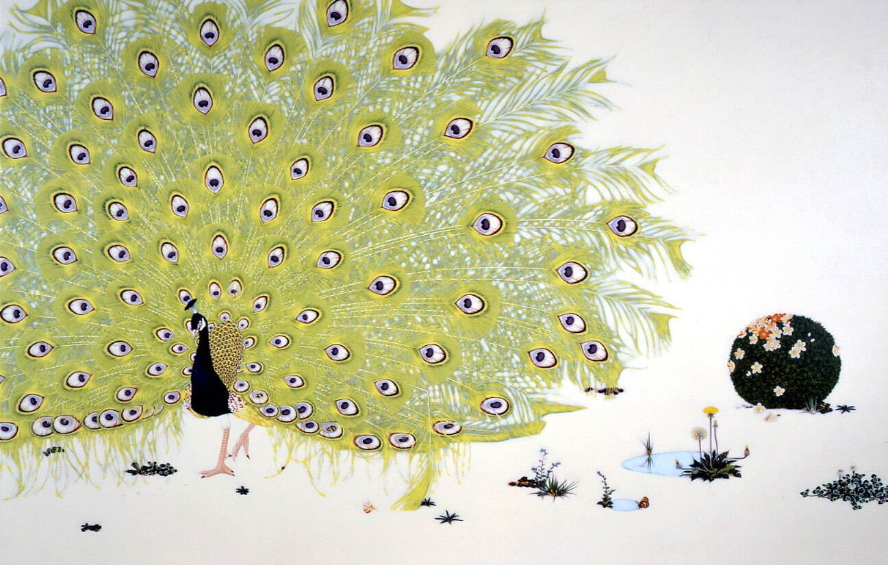 安藤正子《雲間に潜む鬼のように》 2006 年 カンヴァスに油彩 各140×220 cm（2 枚組）