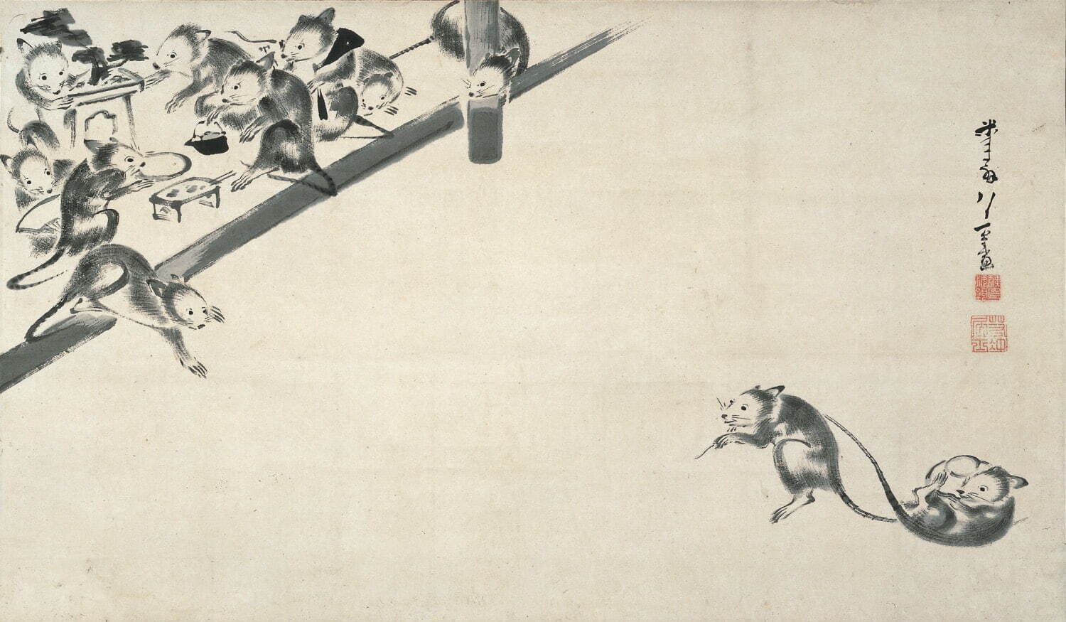 伊藤若冲《鼠婚礼図》1796年