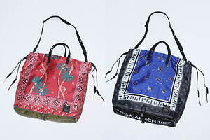 トーガ × ポーターのコラボバッグ第3弾、バンダナ柄トート＆ラフィア素材のスクエアバッグなど｜写真14