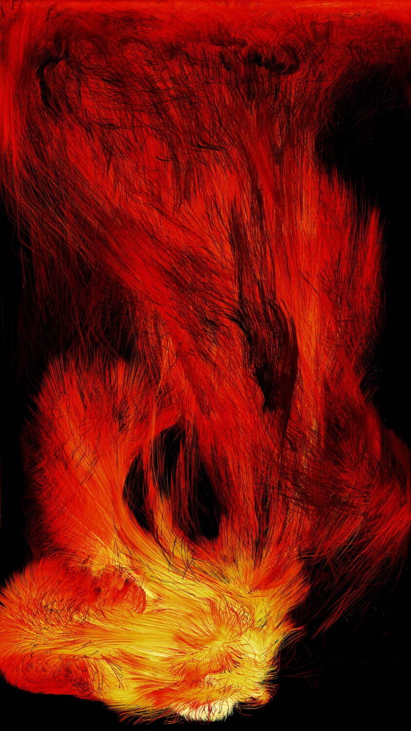 憑依する炎 / Universe of Fire Particles
teamLab, 2021, Digital Installation, Continuous Loop, Sound: Hideaki Takahashi