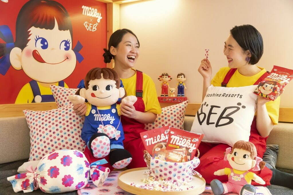 不二家 ミルキー 宿泊プランが星野リゾート Beb5軽井沢 土浦に ペコちゃんコーデセット付き ファッションプレス