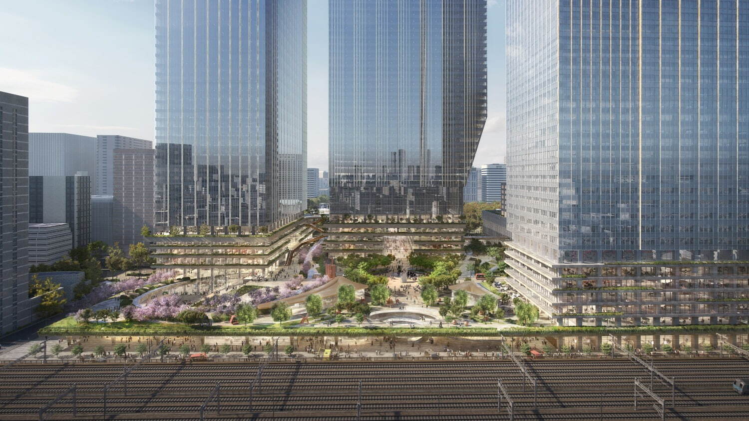日比谷公園と接続「内幸町一丁目街区」再開発 -「帝国ホテル 東京」建て替え、3つの高層ビルに商業施設｜写真4