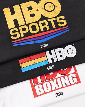 KITH×米ケーブルTV局「HBO」レトロなロゴを配したヴィンテージ風T