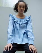 アカネウツノミヤ 2021年秋冬コレクション - 寒空に映える、ひとさじの鮮やかなブルー｜写真9