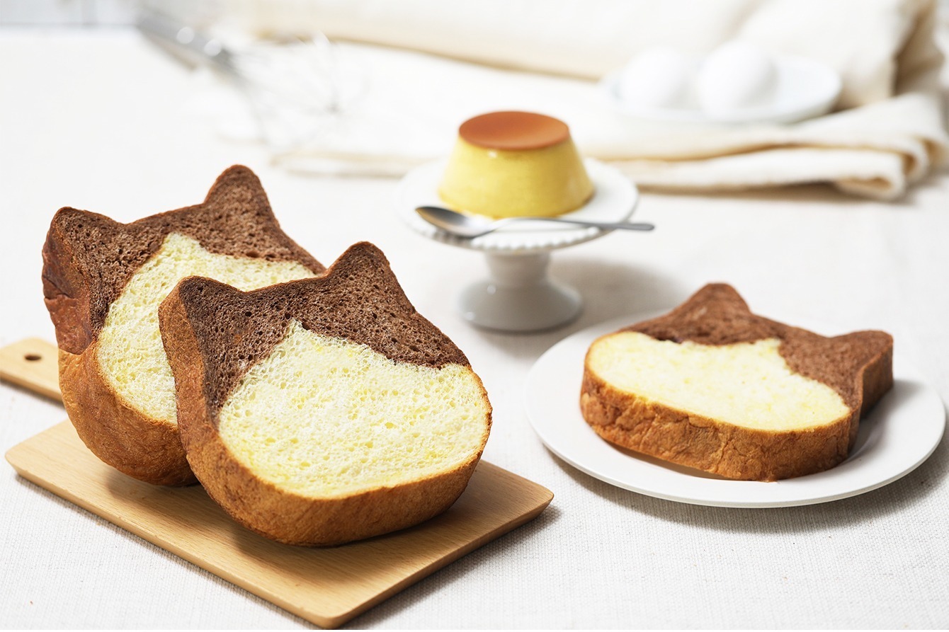高級食パン専門店「ねこねこ食パン」プリン風味の新作、ほろにがカラメル×甘いカスタード生地