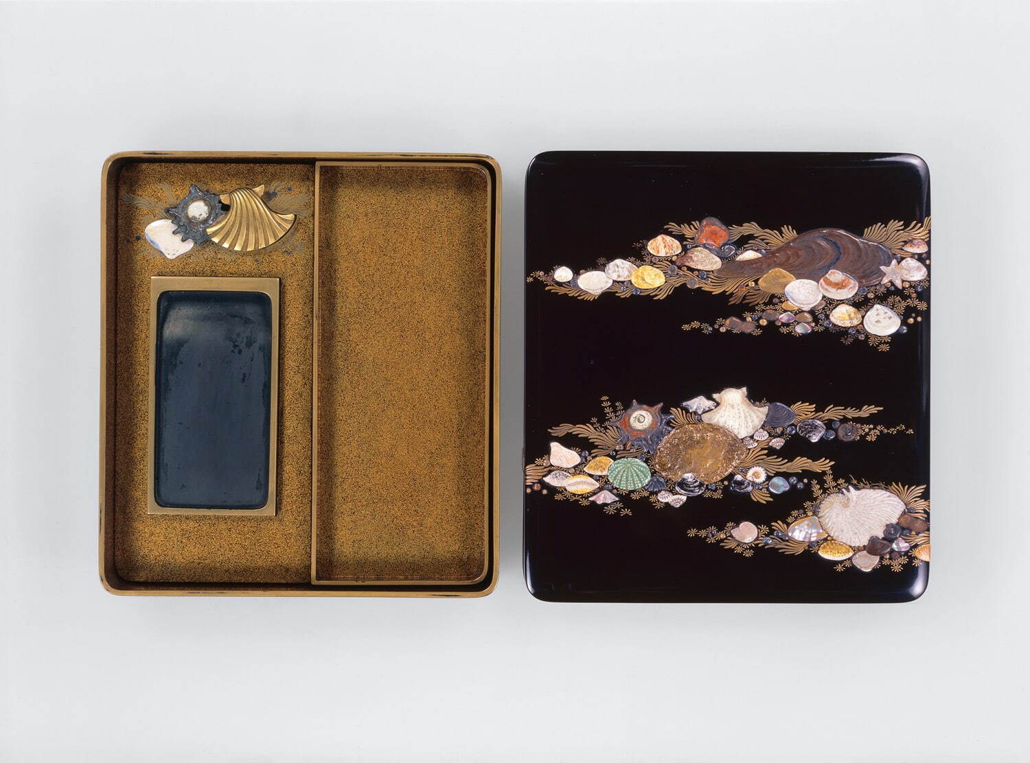 貝尽蒔絵硯箱 小川破笠 一合 江戸時代 18世紀 サントリー美術館