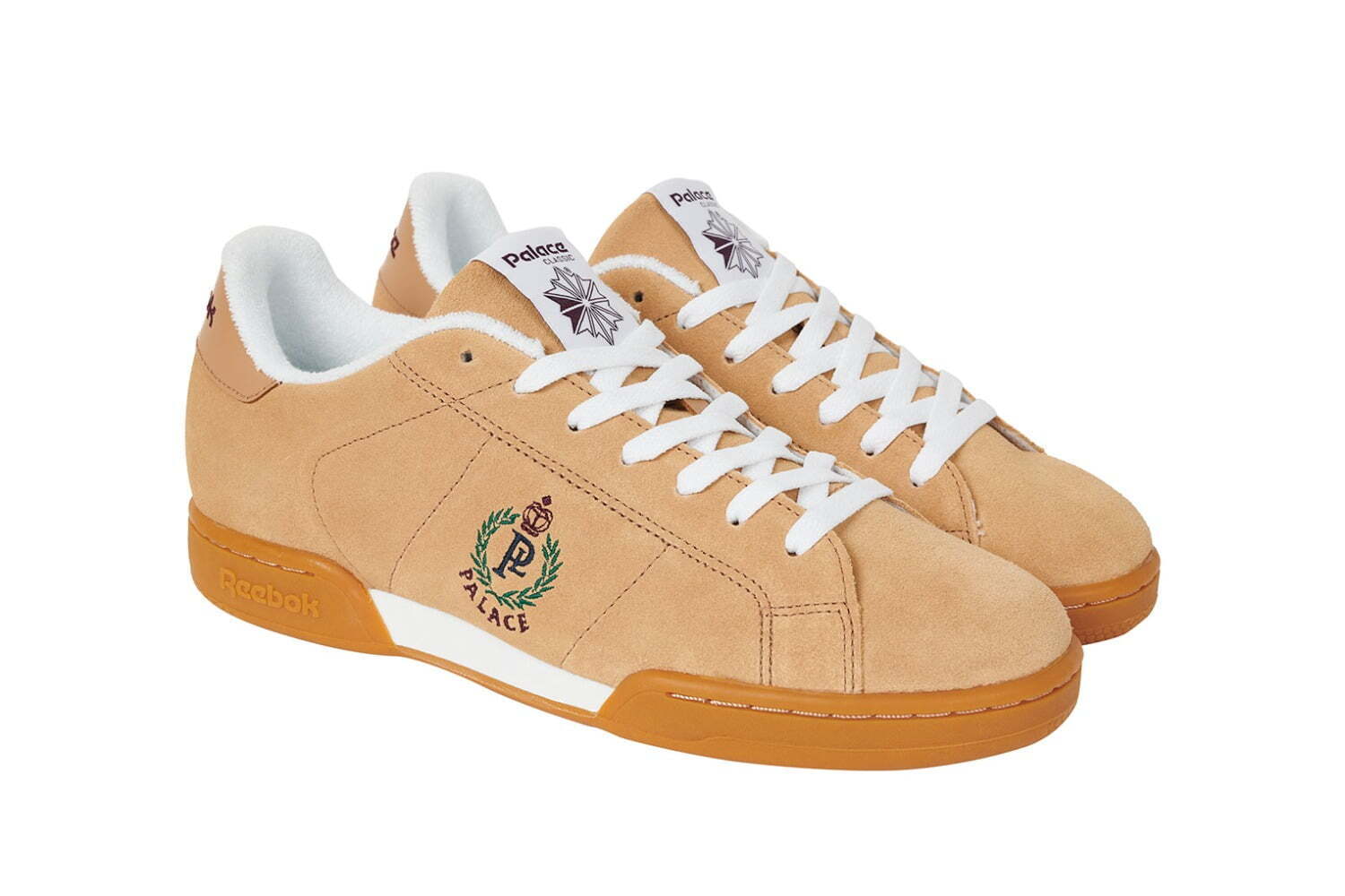 パレス スケートボード×リーボック、レトロなロゴ入りスニーカーやTシャツなど