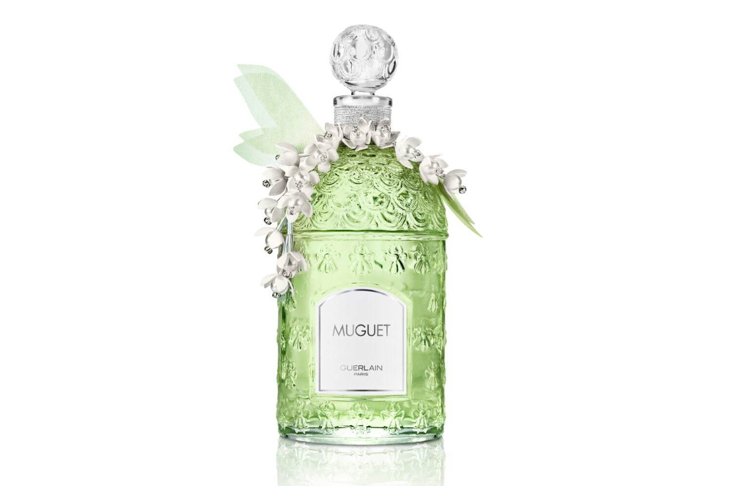 ゲラン スズラン の限定フレグランス ミュゲ スズランの 満開の花 が広がるデザインボトル ファッションプレス