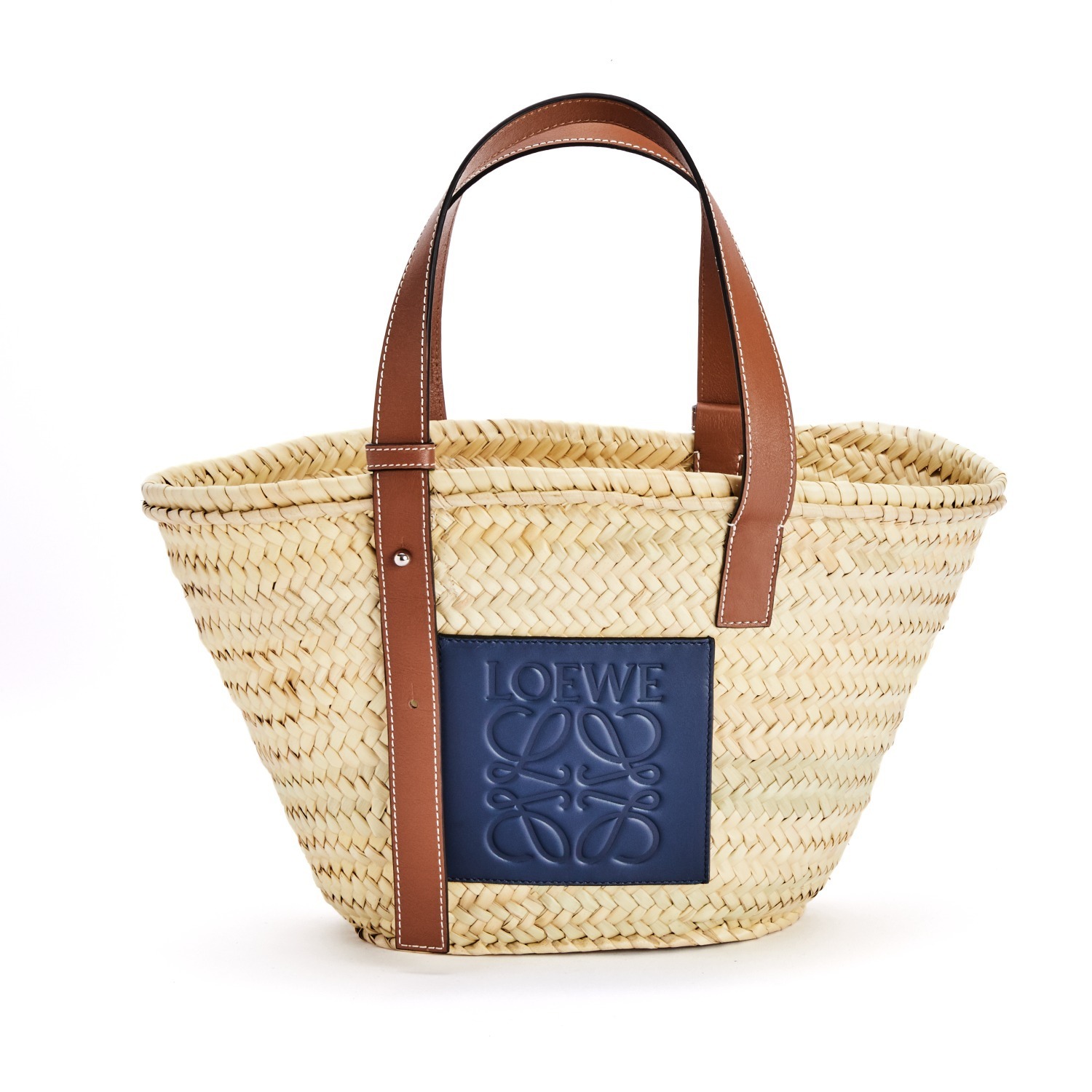 美品 LOEWE ANAGRAM BASKET アナグラムカゴバック イエロー