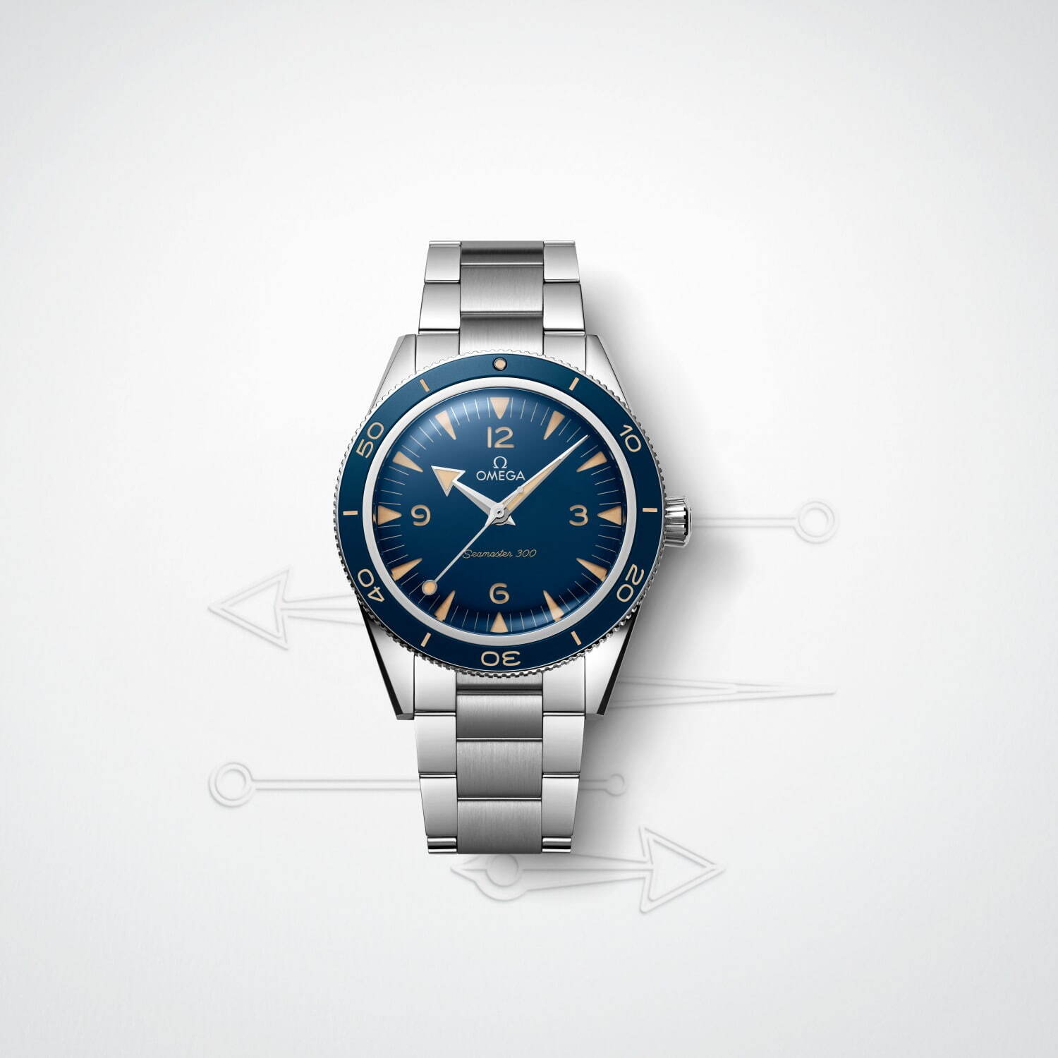 オメガの腕時計「シーマスター300」2021年新作、“ブロンズゴールド