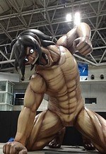 「進撃の巨人 × 横浜ランドマークタワー」8.5m巨人化エレンや複製原画を展示、限定グッズも｜写真2