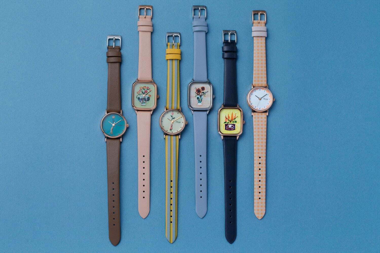 チックタック×ポーリー・ファーンの腕時計 - フェイスとベルトを自由に付け替え、手元にアートな彩りを｜写真1