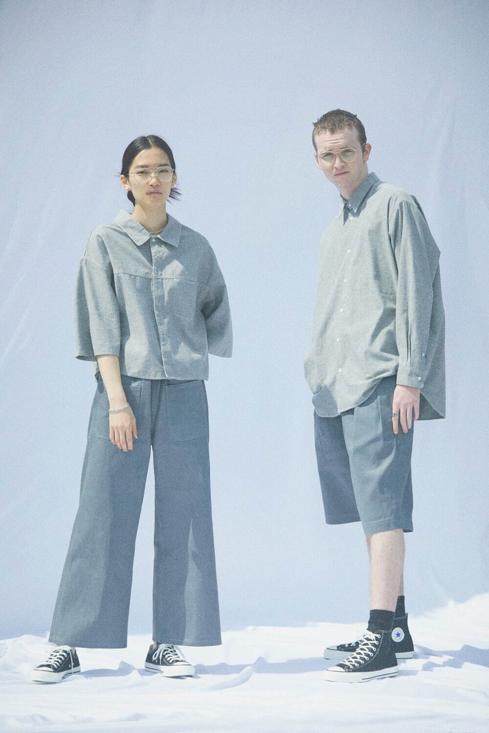 コンバース トウキョウ×KUROのウェア、デニムパンツや「オールスター」シューレース着想のシャツ｜写真13