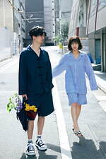 写真9/11｜“チャイナ服風”パジャマ、長袖シャツ＆ショートパンツ