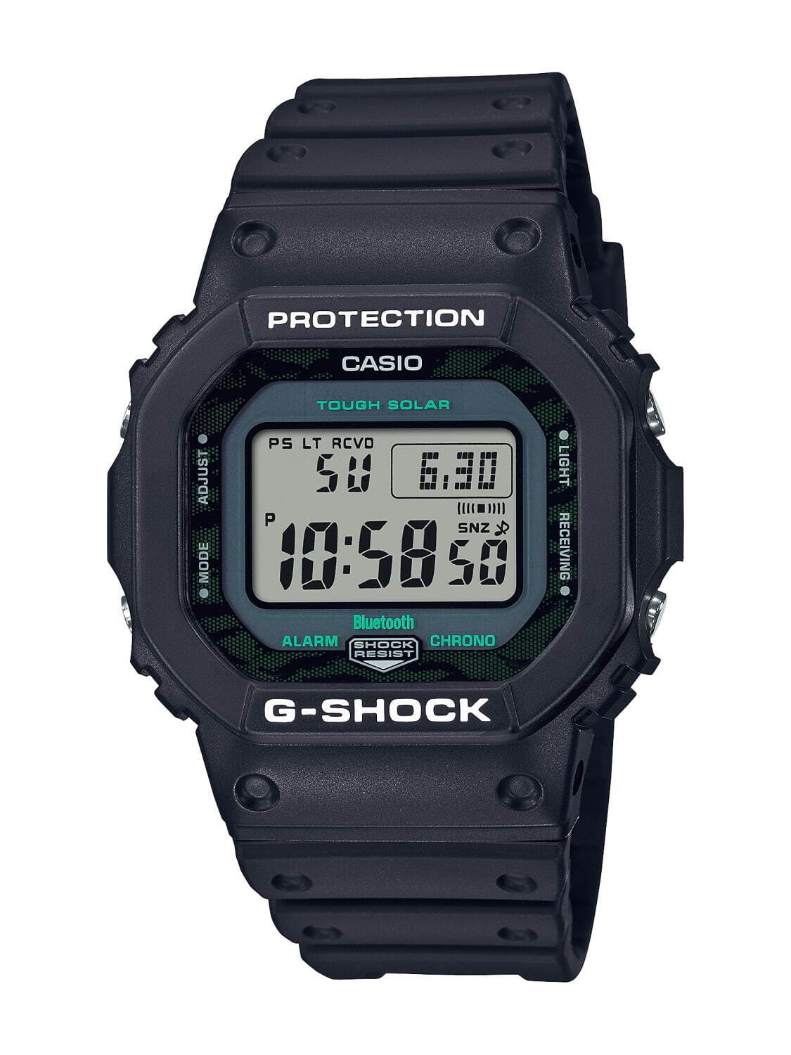 G-SHOCK“ブラック×グリーン”新作腕時計、定番「GW-B5600」など全4型で - ファッションプレス
