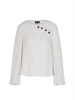 ジョルジオ アルマーニ“幻想的ブルー＆グリーン”の新作、幾何学柄スカートや“原石風”アクセサリー｜写真1