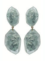 ジョルジオ アルマーニ“幻想的ブルー＆グリーン”の新作、幾何学柄スカートや“原石風”アクセサリー｜写真7