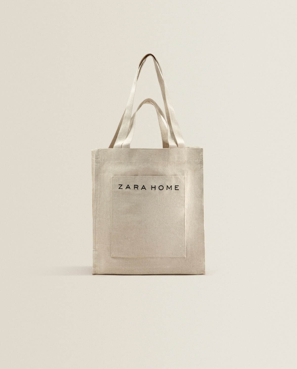 ZARA HOME キャンバス トート バッグ ベージュ-