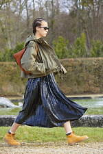 セリーヌ 2021年冬ウィメンズコレクション、メゾンのコードにフレッシュなアクセントを効かせて｜写真22