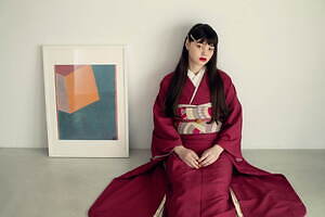KIMONO by NADESHIKO 原宿店の振袖 /黒色/白色/古典/幾何学柄