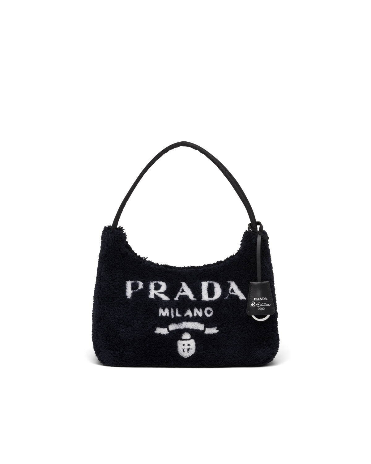 高額売筋 プラダ Prada ウール 白 ホワイト モコモコ トートバッグ カシミア トートバッグ Culture Eng Up Ac Th