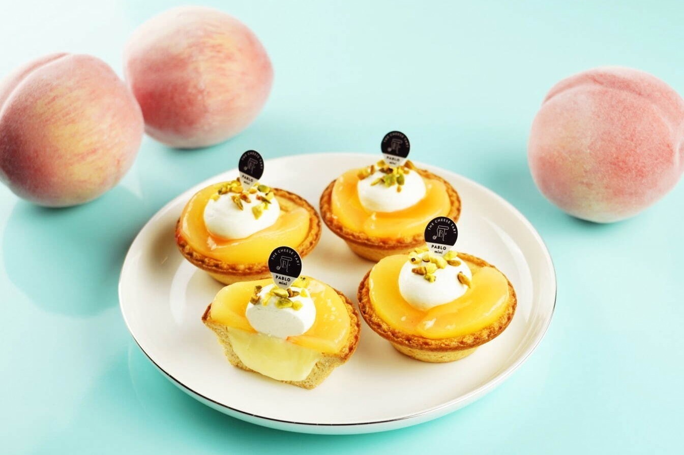 パブロミニ国産白桃の新チーズタルト「ジューシーピーチ」ひんやり冷やして美味しさUP