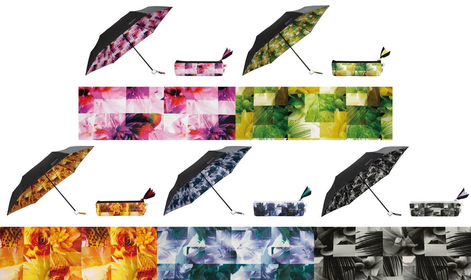 Wpc. 開くと“万華鏡”のような花柄が広がる折りたたみ傘、planticaとコラボ｜写真2