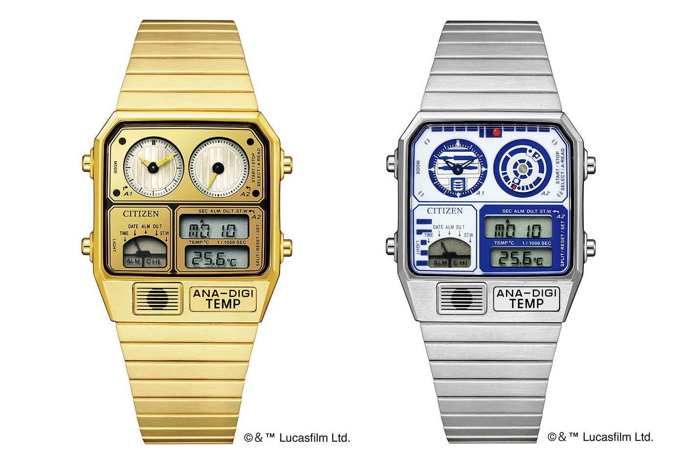 シチズン×スター・ウォーズの腕時計「アナデジテンプ」R2-D2やC-3PO 
