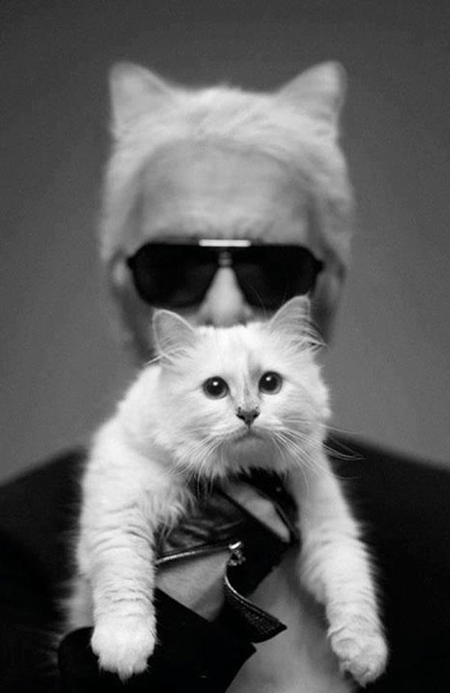 カール・ラガーフェルドと愛猫のシュペットがフィギュアに | 写真