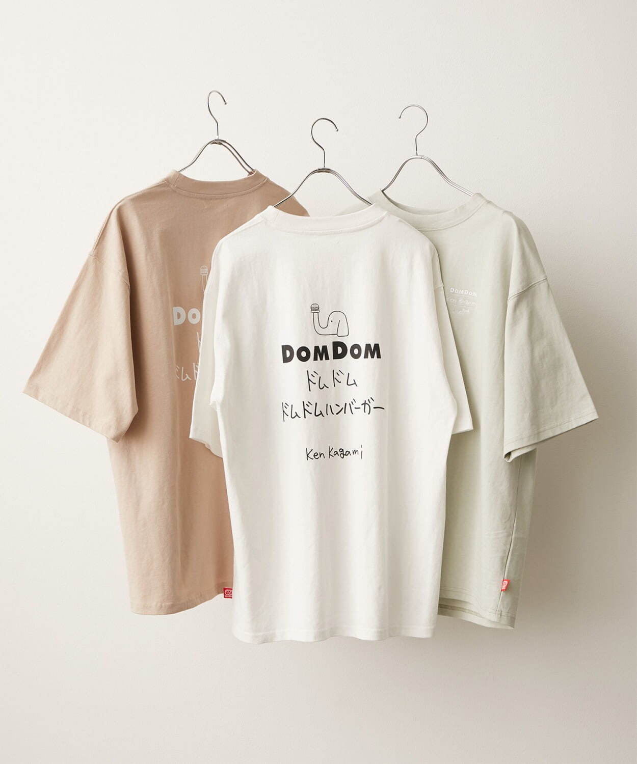 加賀美健デザイン「ドムドムハンバーガー」Tシャツ、くすみカラーに“ドムドムしない”象プリント｜写真39