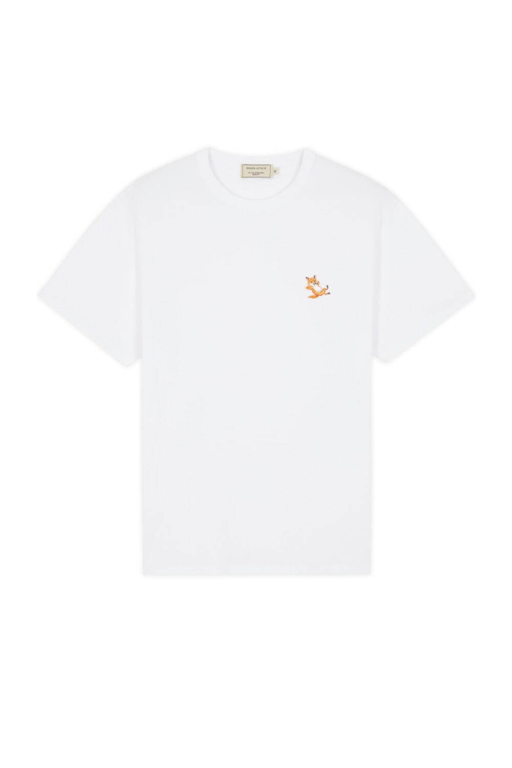 〈メゾン キツネ〉“くつろぐキツネ”を配した白Tシャツ
