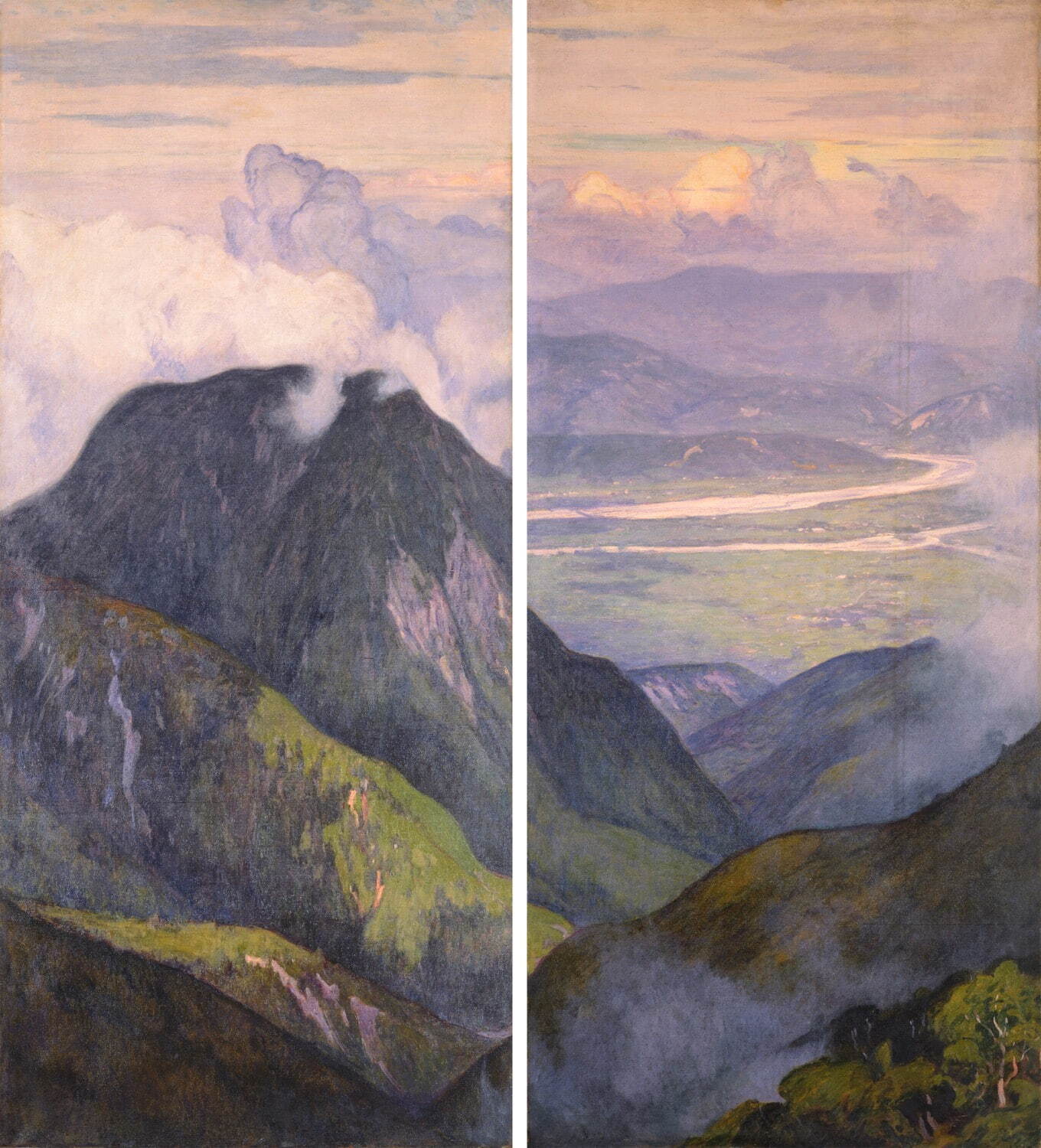 吉田博《有明山》1920年 長野県立美術館蔵