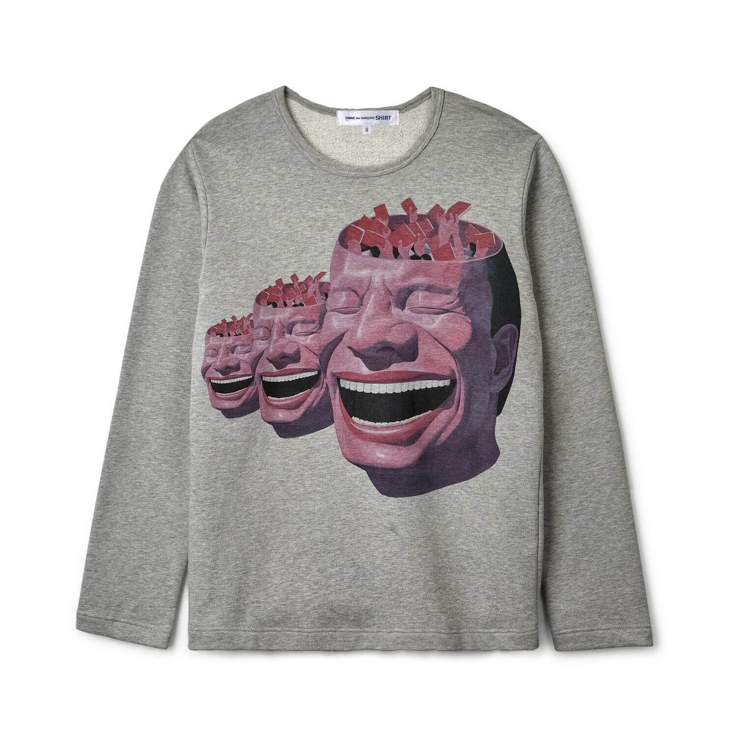コム デ ギャルソン・シャツ×ユエ・ミンジュン - “笑顔”アートの反復プリントシャツやTシャツ｜写真10