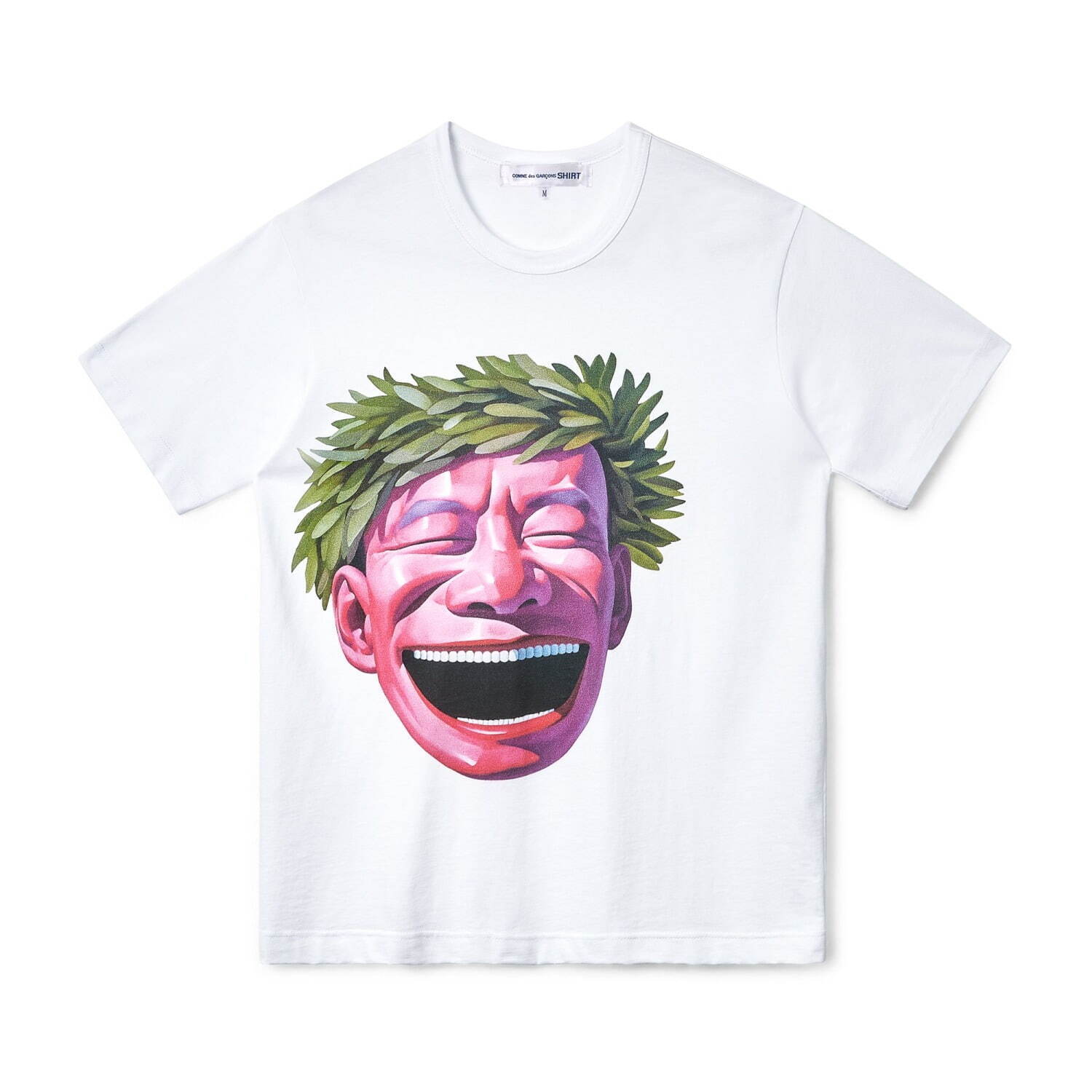 コム デ ギャルソン・シャツ×ユエ・ミンジュン - “笑顔”アートの反復プリントシャツやTシャツ｜写真15