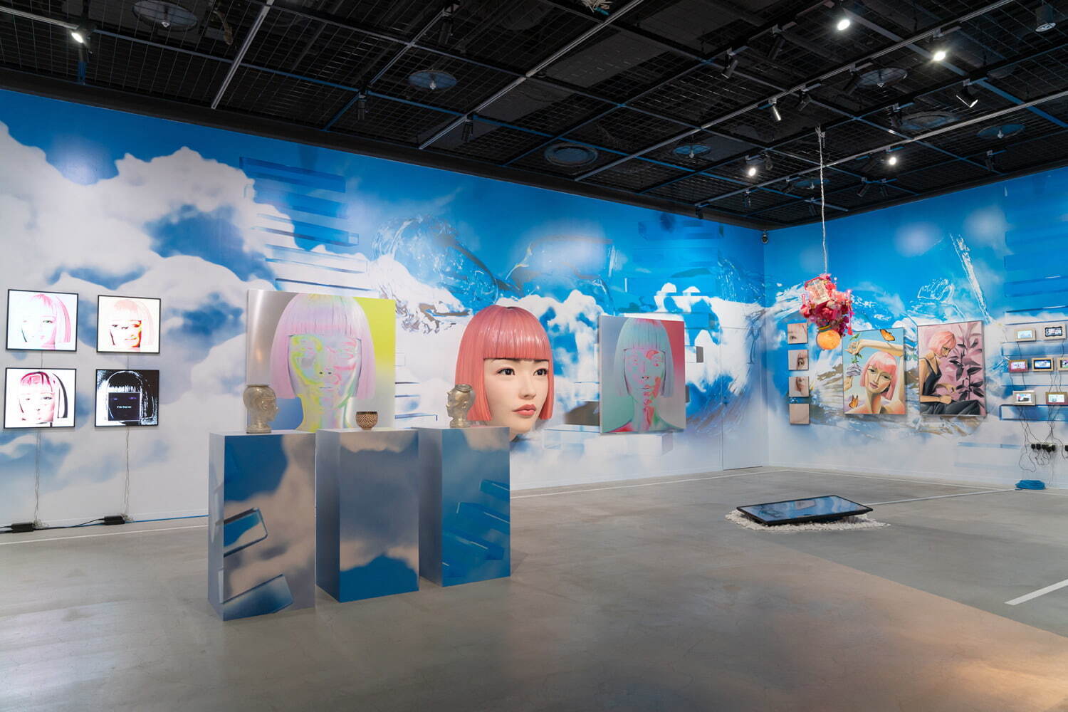 デニム 特大 ブリーチ アート 絵 一点物 店舗 展示品 EIJI TAMURA DOG ART 展 | ギャラリー トアート | 大丸神戸店