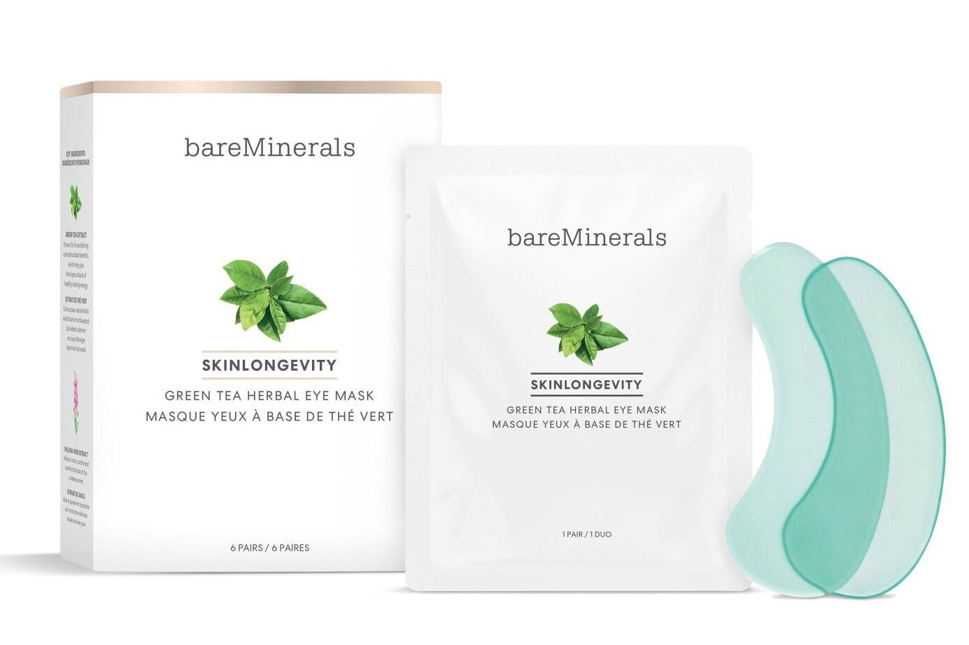 フェイスパック｜ベアミネラルのひんやり“ぷるぷる”目もと用マスク「スキンロンジェヴィティ ハーバル アイ マスク」