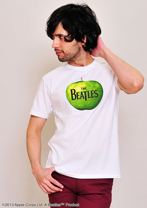 ビートルズ グラニフ コラボtシャツ発売 グリーンアップルにロゴがプリントされた限定ショッパーも ファッションプレス