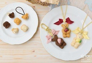 Q-pot.「テディベア クッキー」ネックレス、こんがり焼きたて“お尻