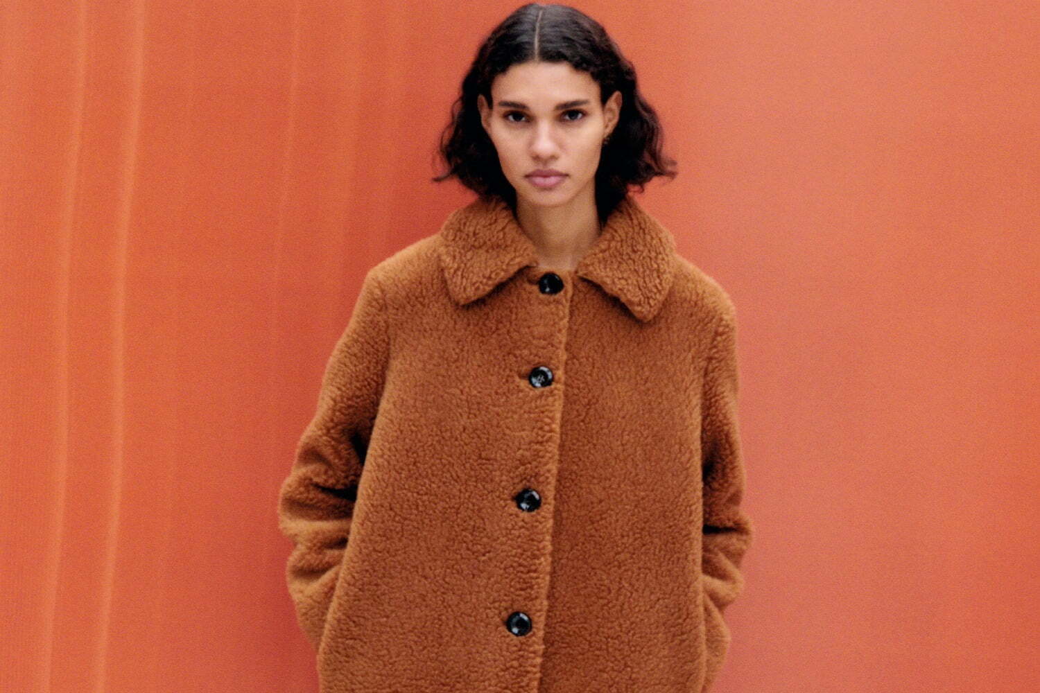 【オシャレ】A.P.C アーペーセー　ステンカラーコート　ウール　比翼仕立て オシャレ】A.P.C アーペーセー ステンカラーコート ウール 比翼