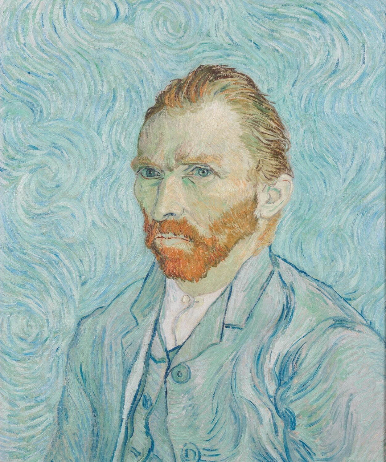 フィンセント・ファン・ゴッホ《自画像》(再現) 原本所蔵:オルセー美術館 原本年代:1889年