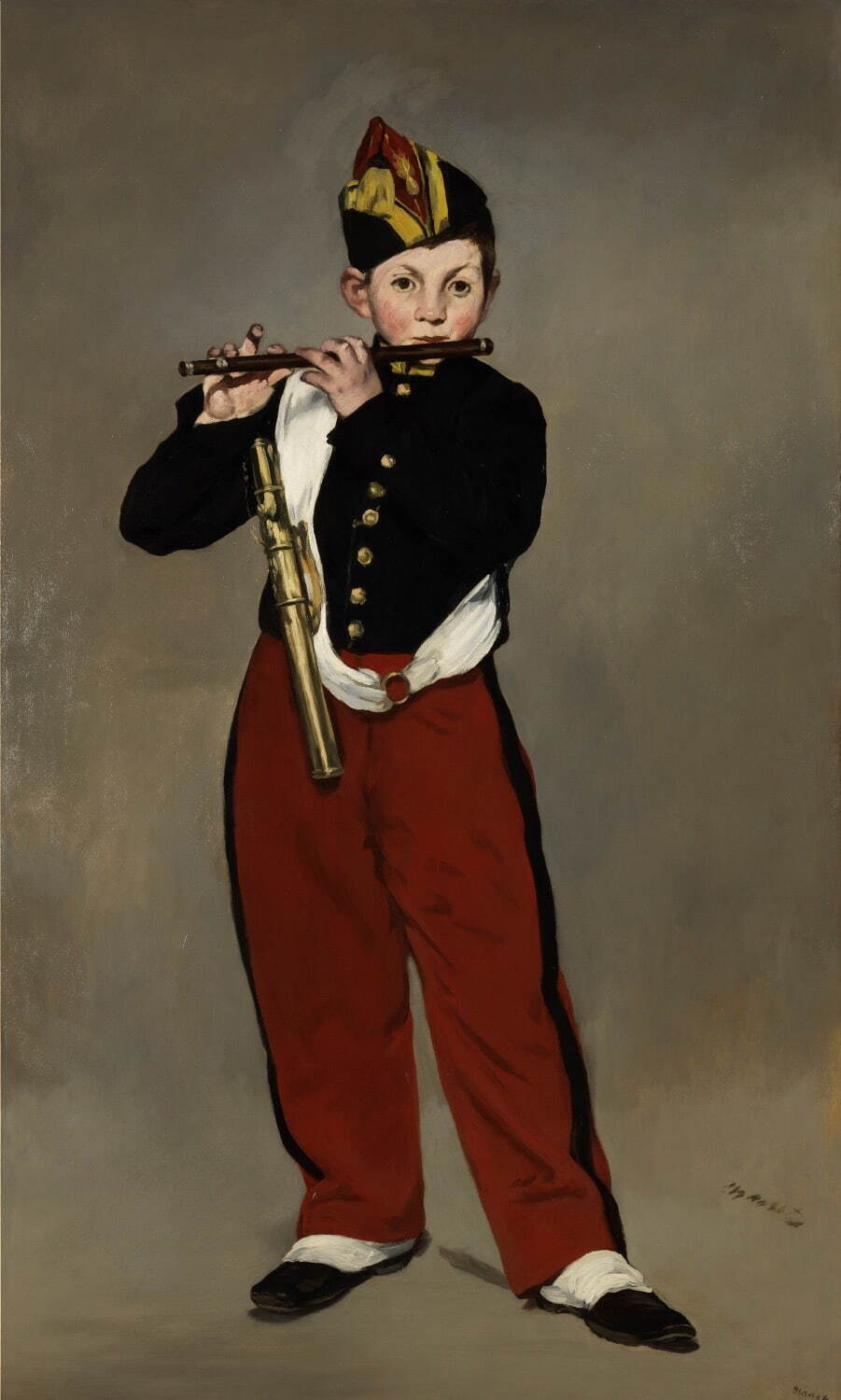 エドゥアール・マネ《笛を吹く少年》(再現) 原本所蔵:オルセー美術館 原本年代:1886年