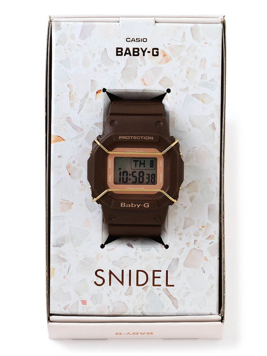 スナイデル Baby Gのコラボ腕時計第2弾 ブラウン ピンクベージュのスクエア型 Bgd 501 ファッションプレス